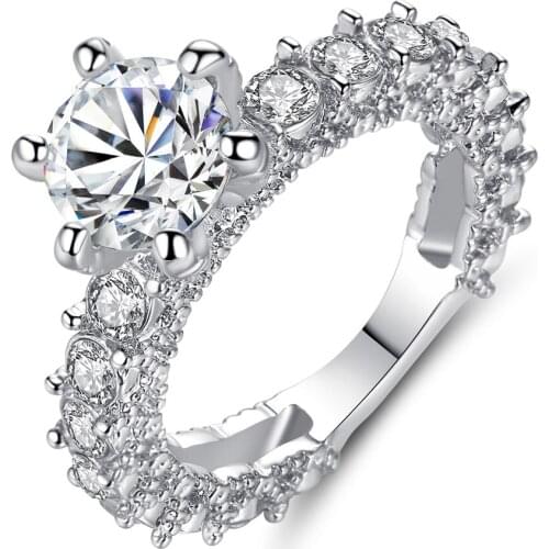 Multi-layer Round Ladies Charm Fashion Ring Mini Zircon Fashion Creative Closed Metal Ring Colorful Ornaments Set Ornament