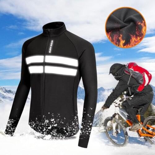 Cycling Jacket Top Long Sleeve Zipper Bike Running Riding Racing Jersey Thermal O-Neck Cycling Equipment Unisex