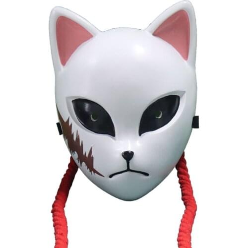 Xcostume Anime Dem Slaye Cosplay Sabito Mask Resin Half Face Resin Elastic Halloween Cosplay Props