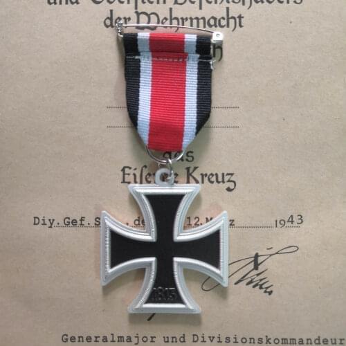 Germany 1939 Iron Cross Medal Badge 2nd Class with Ribbon Military Fan Decoration Deutschland Eisernes Kreuz II. Klasse EK2