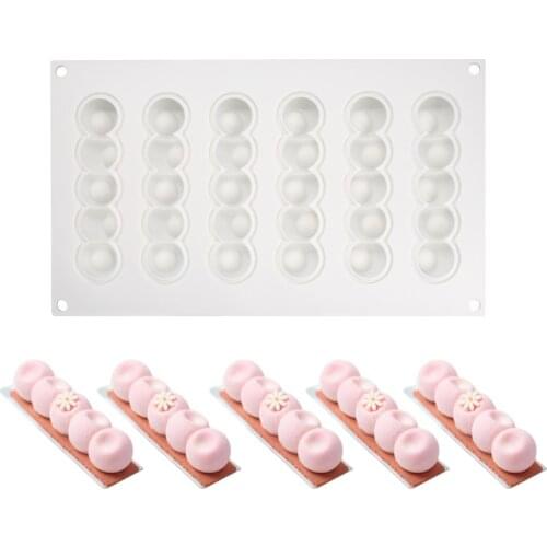 Cute Scoop Mousse Cake Silicone Mold Ice Cream Mold DIY Baking Kit French Dessert Mold for Wholesale Drop Shipping