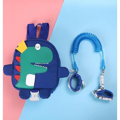 Cute Dinosaur Baby Safety Harness Backpack Toddler Anti-lost Bag Children Mini Schoolbag Toddler Anti Lost Wrist Link