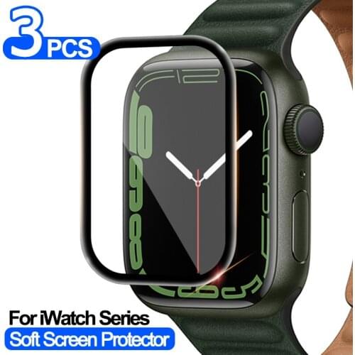 Waterproof Screen Protector Not Tempered Glass for Apple Watch 3 2 38MM 42MM Full Soft Film for iWatch 4 5 6 SE 40MM 44MM cover