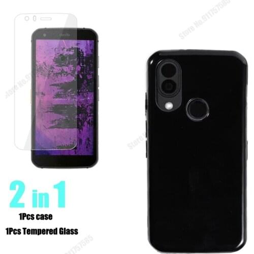 Soft TPU Case For CAT S42 S62 Pro Cover Screen Protector Glass Flim Full Protection For CAT S62 Pro S42 Silicone Phone Back Case