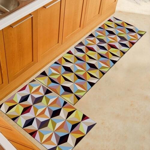 Floor Kitchen Mat Anti-slip Modern Area Rugs Living Room Balcony Bathroom Carpet Set Doormat Bath Mat Carpet