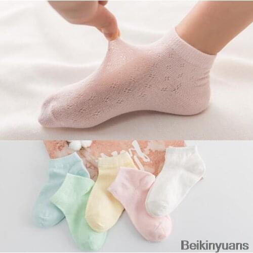 Children Socks Spring Summer New Boys Girls Cotton Thin Breathable Baby Mesh Sock white soft newborn toddlers infant sock