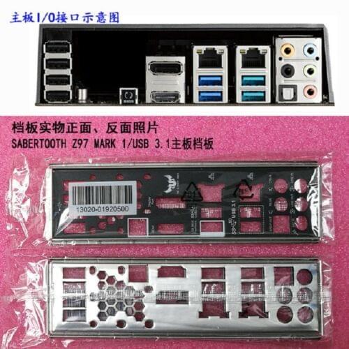 Original IO I/O Shield BackPlate Blende Bracket For Asus SABERTOOTH Z97 MARK 1/USB 3.1