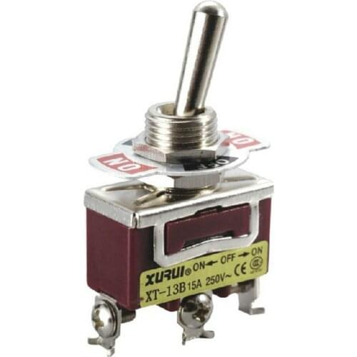 Toggle Switch 125V 15A ON-Center OFF-ON 3 Ways SPDT Screw Terminal XT-13B