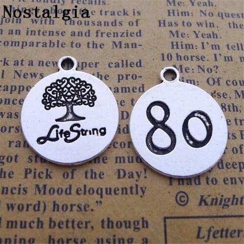 Nostalgia Tree of Life Charms Pendants fit European Charm Bracelet Necklace Jewelry DIY Jewelry Findings Handmade 80 NUMBER