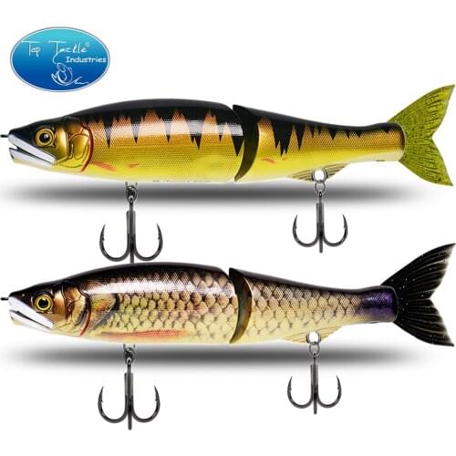 CF LURE 11.9/13.2inchWobbler Jointed Fishing Lures Hard Glide Bait Soft Tail Float Slide Swimbait Bass Fishing Tackle