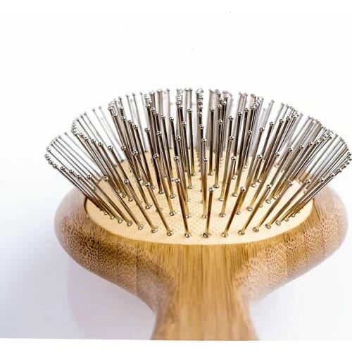 Wooden Steel Needle Hair Brush Pin Hairbrush Scalp Massage Improve Hair Health Wood Paddle Detangling Comb
