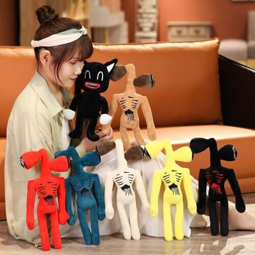 Cheapest Siren Head Plush Toy rainbow Black Sirenhead Stuffed Doll Horror Character Figures Peluches Toys for Children Gift