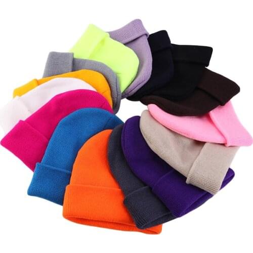 New Candy Colors Winter Hat Wool Blends Soft Warm Knitted Cap Men Women Skull Cap Hats Gorro Ski Caps All-match Hat Beanies