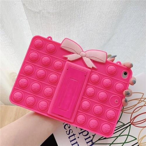 Cute bowknot For Apple Ipad 23456 pro9.7 pro11 Air4 10.9 Air123 Mini12345 10.2 10.5 inch kid girl Anti-knock Silicon Tablet case