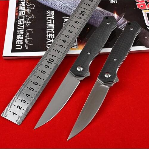 M390 Steel Carbon Fiber Folding Blade Pocket Knives Hunting Knife Survival Military Outdoor Tactical Camping Self Defense Knife