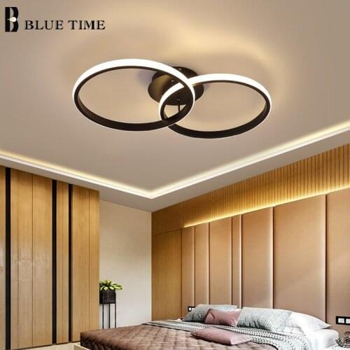 Modern Led Ceiling Light White&Black 110V 220V Chandelier Ceiling Lamp for Living room Bedroom Dining room Kitchen Luminaires