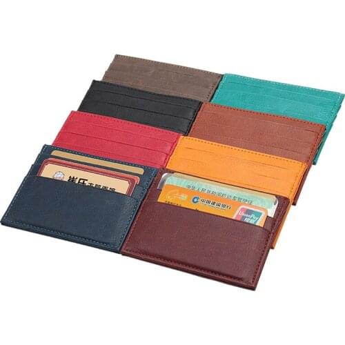 Orange peel Pattern Bank Card Package Coin Bag Card Holder Travel Leather Men Wallets Women Credit Card Holder Cover