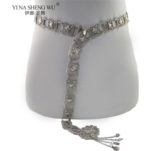 Bohemian Style Turkish Retro Gypsy Design Flower Waist Chain Belly Dance Belt Body Chains Lady Sexy Body Jewelry Accessories New