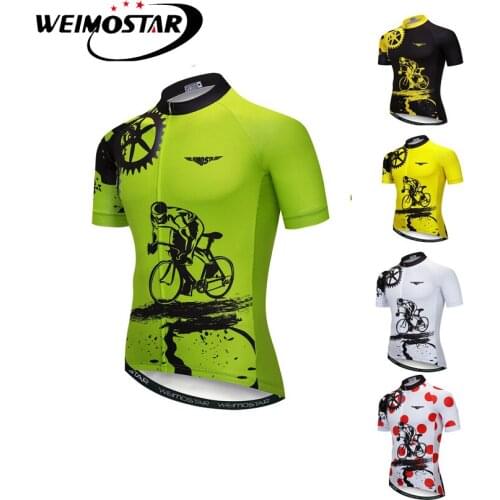 Weimostar Cycling Jersey Mens Pro Team MTB Bicycle Clothing Bike Wear Riding Outdoor Clothing Short Sleeve Tops Ciclismo