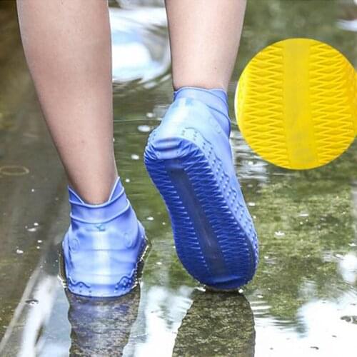 Waterproof Shoe Covers Cycling Rain Reusable Overshoes Silicone Latex Elastic Shoe Covers Protect Shoes Accessories Dust Covers