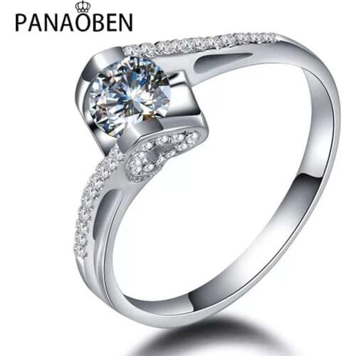 Heart-shaped Twist Real 925 Sterling Silver Rings Women Luxury Exquisite Engagement Wedding Elegant Party Gift Lovely Jewelry