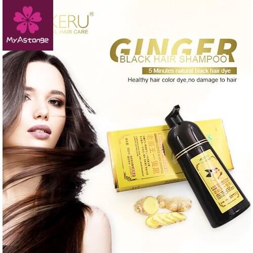 1pc Natural Fast Hair Dying Shampoo Ginger Hair Dye Permanent Black Hair Shampoo for Women and Men Gray Hair Removal