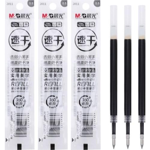 12PCS M&G 2011 Quick-drying Refill 0.5mm Gel Pen Refill Gel Ink Pen Refills