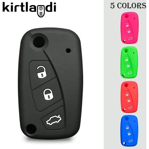 3 Button Silicone Car Key Cover Fob Case Holder for Fiat Panda Idea Stilo Punto Bravo Linea for Citroen Jumper Protector Keyless