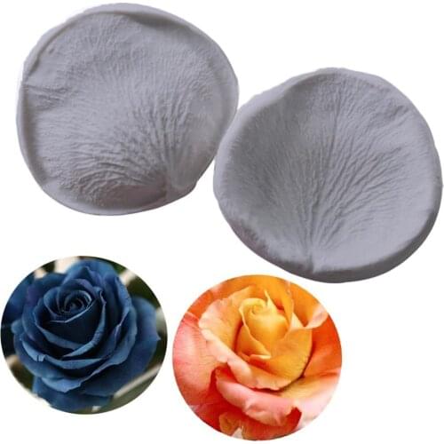 3D Rose Petals Shape Silicone Fondant Mold Chocolate Molds Candy Molds Veining Petal Sugar Flower Making Tool