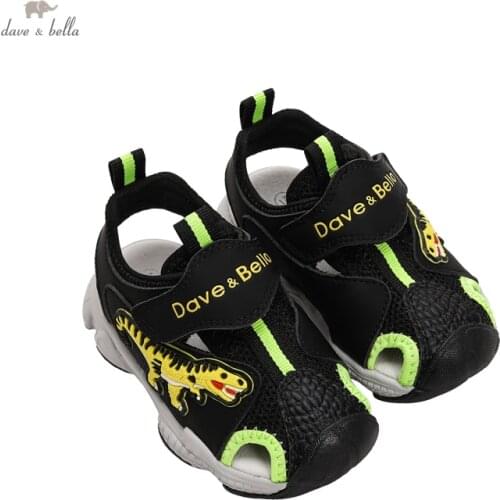 DB16995 Dave Bella summer fashion baby boys cartoon sandals new born infant shoes boy sandals casual shoes
