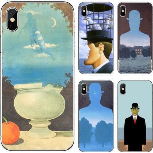 Rene-Magritte Silicone Shell Case For iPod Touch iPhone 10 11 12 Pro 4S 5S SE 5C 6 6S 7 8 X XR XS Plus Max 2020