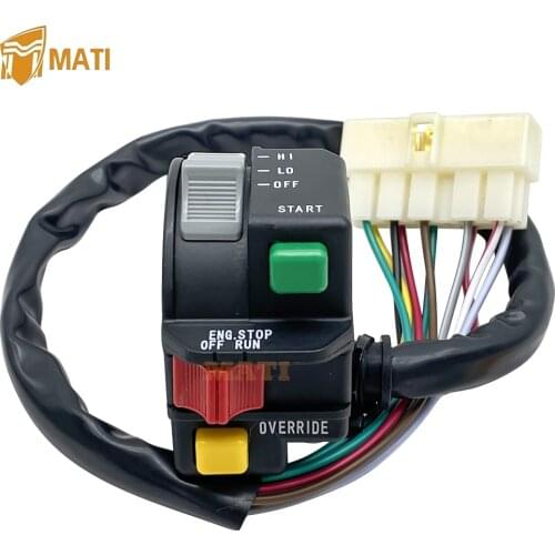 Mati Left Handlebar Switch Start Stop Override Headlight 4110205 for Polaris ATV Big Boss 400L 500 Magnum 425 Sportsman 400