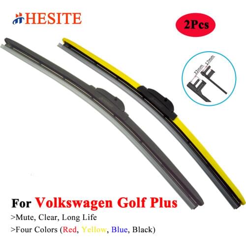 HESITE Color Front Window Wipers For VW Golf Variant 5 MK5 VI 6 MK6 7 MK7 Plus Sportsvan Cabriolet 2005 2006 2007 2009 2010 2018