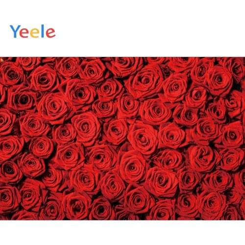 Yeele Red Rose Blossom Flowers Wedding Decoration Photography Backgrounds Custom Photographic Backdrops Props For Photo Studio
