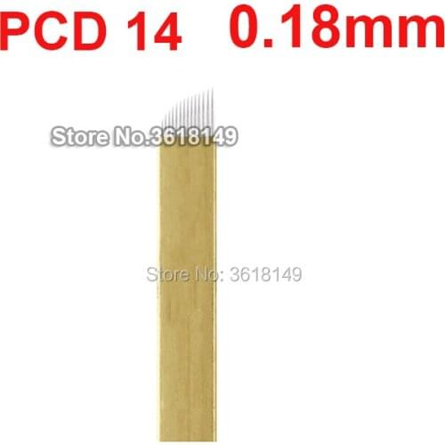 0.18mm PCD 12/12U/14/14U/18U Microblading Needles Tattoo Needle Hard Lamina for Permanent Makeup Eyebrow Lip 3D Embroidery