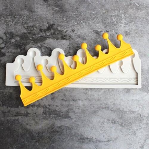 Crown Silicone Mold Sugarcraft Fondant Mold Cake Decorating Tools Chocolate Gumpaste Mold Decoration Accessories Cupcake Topper