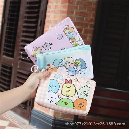 IVYYE 1PCS Sumikko gurashi Style Anime PU Coin Purse Cartoon Soft Change Bags Coins Money Wallet Card Key Storage Gift