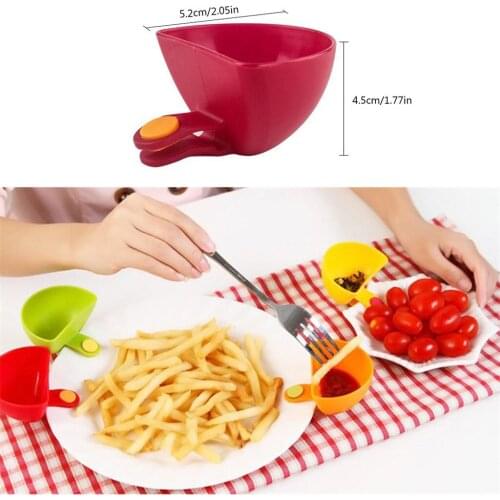 8PC Plastic Dip Clips Kitchen Bowl Small Dishes Spice Clip For Tomato Sauce Salt Sugar Flavor Spices Holder Table Seasoning Clip