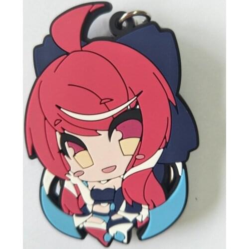Red Hair Girl PVC Custom Keychains Promotional Keyrings Plastic Key Tag Customized Logo chaveiros personalizado