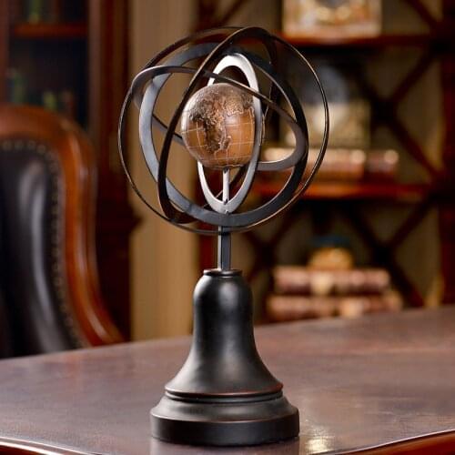 American European style furnishings rotating globe ornaments creative practical furnishings resin crafts ornaments