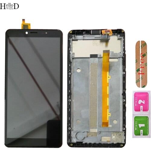 5.7'' Mobile LCD Display For FLY Life Mega LCDs LCD Display With Touch Screen Digitizer Panel Front Glass Lens Sensor Frame Tool