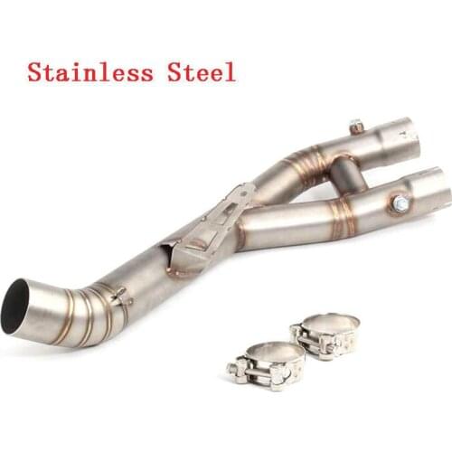 Modified Motorcycle Exhaust Pipe Escape Motor Front Mid Link Tube Slip-on For Yamaha MT10 R1 YZF-R1 MT-10 FZ-10 2015 2016