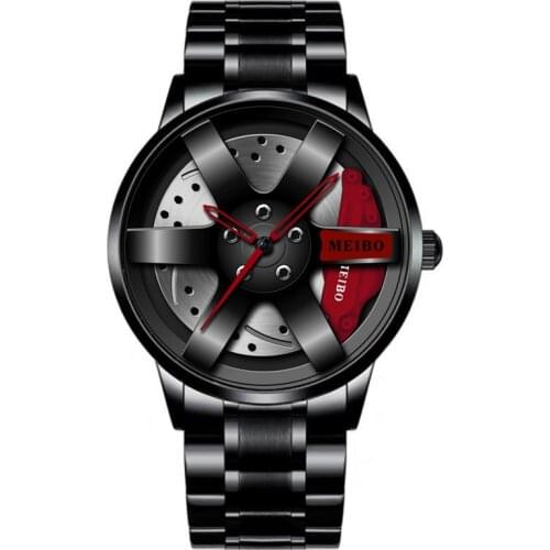 Automatic Movement Watch Mens Non-mechanical Watch Wheel Hub Korean Student Watch