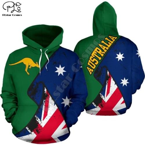 2020Newest Fashion Australia Country Flag Retro Funny Tracksuit Long Sleeves Streetwear Unisex 3DPrint Zipper/Hoodies/Jacket A-2