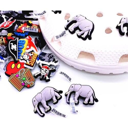 Novelty Animal Shoe Charms PVC Elephant Deaigner Shoes Sandal Accessories Decorations For Croc JIBZ Kids Gifts Dropshipping