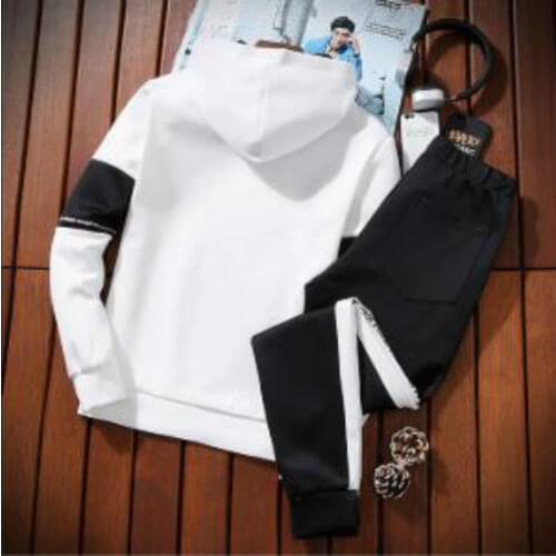 European Station Autumn Mens Spring and Autumn Sports Sweater Korean Style Trendy Clothes Ins Tide Suit