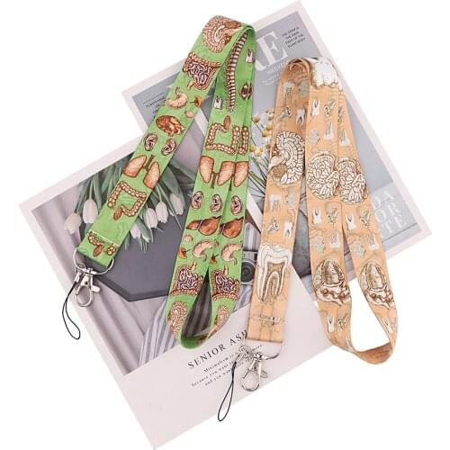 PC3231 Human Organs Medical Lanyard Badge ID Mobile Phone Rope Key Lanyard Neck Strap Doctor Nurse Accessories DIY Hang Rope