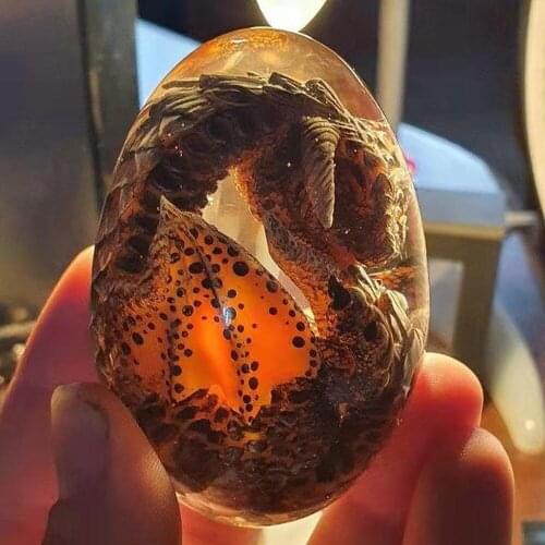 Resin Lava Dinosaur Egg Crystal Lava Dragon Egg Sculpture Souvenir Collection Gift Home Decoration Crafts For Kids Children