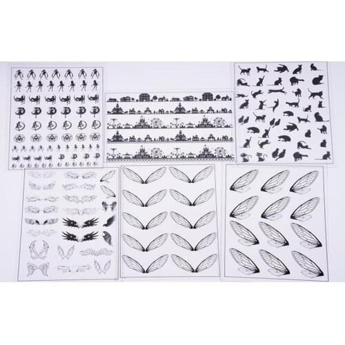 Transparent Material Crystal Glue Material Silicone Mold Transparent Sticker Cicada Wings Cats Dance Girl Jewelry Filling Tools