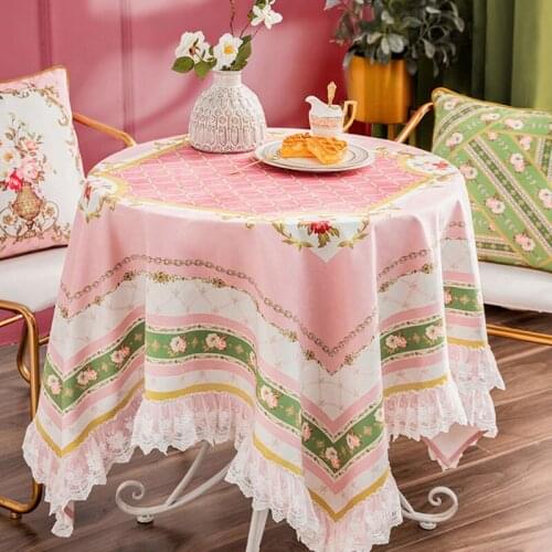 French Luxury Tablecloth Vintage Velvet Home Table Cloth Classic Print Dining-table Decor Table Cover Cloth Waterproof Dustproof